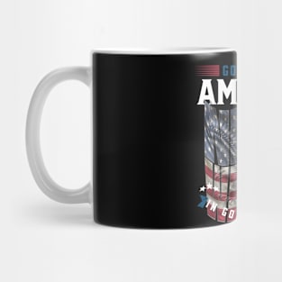 Never Waver American Eagle in God We Trust Mug